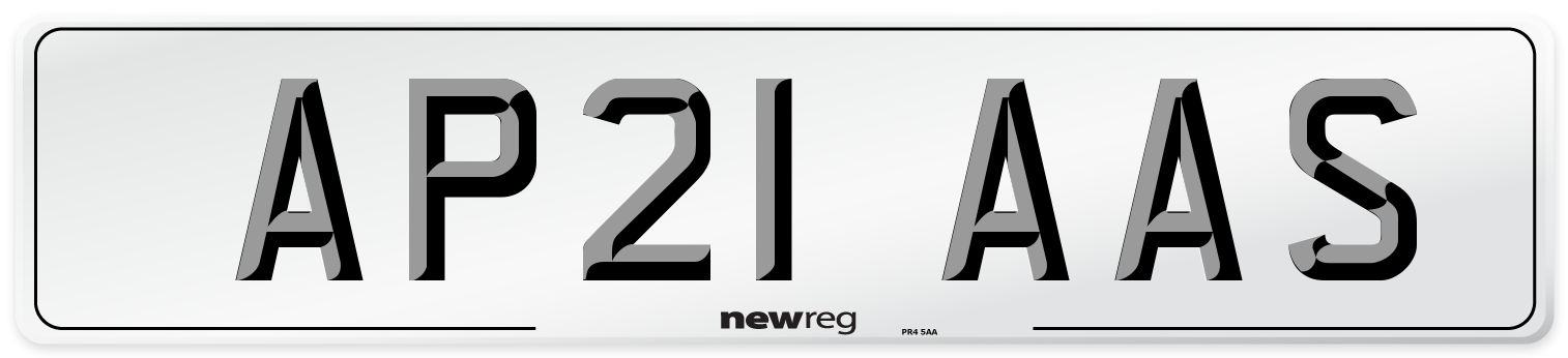 AP21 AAS Number Plate from New Reg
